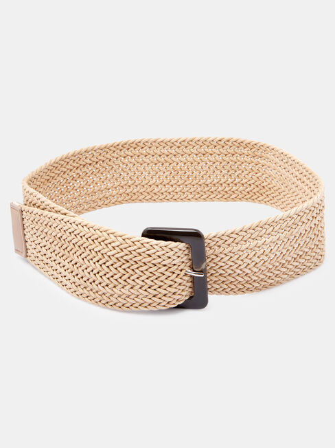Ainsley Woven Belt, Brown, hi-res