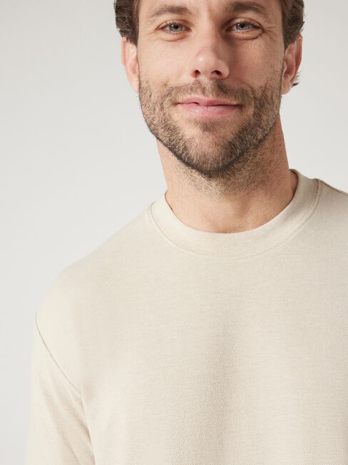 Beau Relaxed Crew Tee, Brown, hi-res