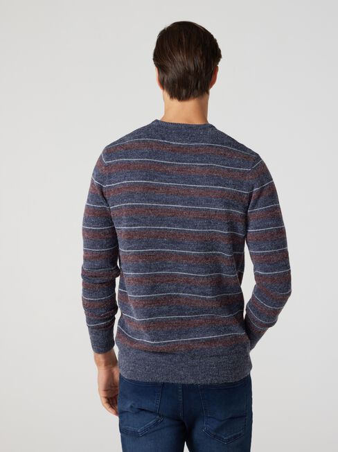 Morrison Stripe Crew Knit, Ink Multi Stripe, hi-res