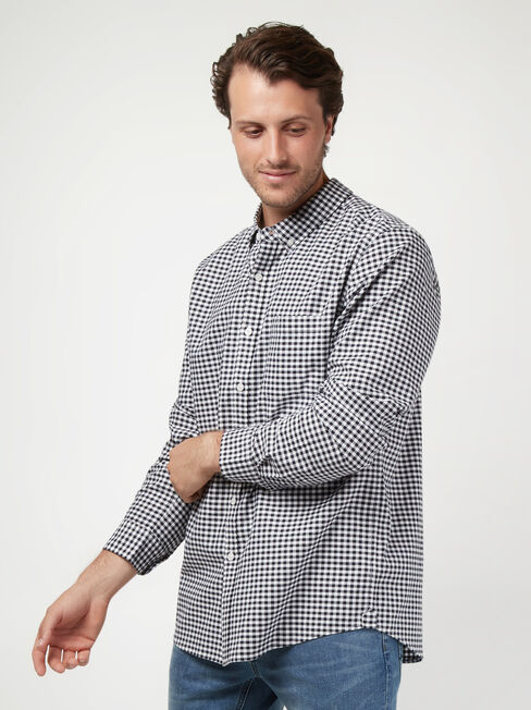 LS Vance Oxford Check Shirt, Blue, hi-res