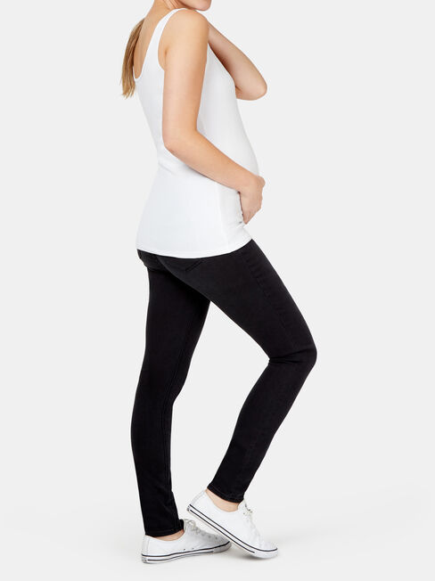 Heather Maternity Classic Skinny, Black, hi-res