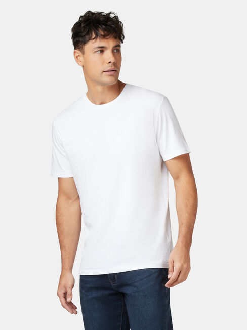 SS Basic Tee, White, hi-res