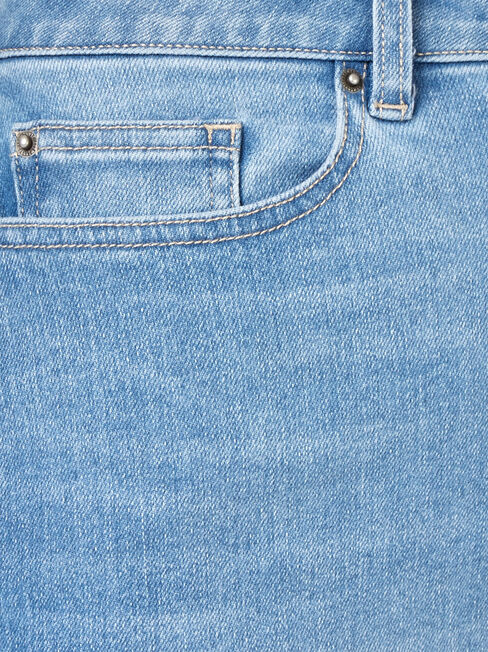 Mariah Classic Denim Skirt, Blue, hi-res