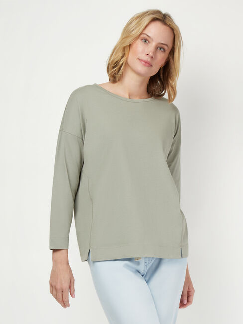 3/4 Sleeve Drop Shoulder Tee