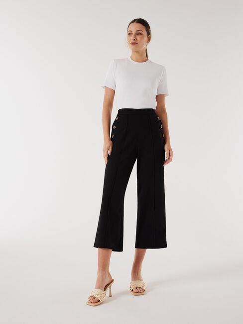 Lucy Lettuce Hem Rib Tee, White, hi-res