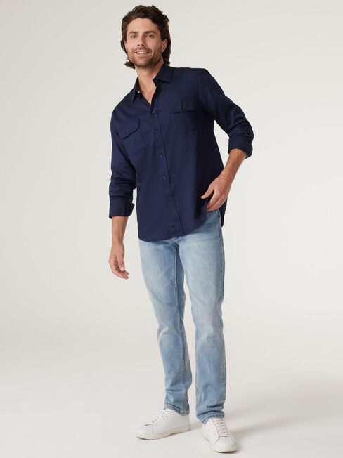 Colton Utility Long Sleeve Shirt, Ink, hi-res