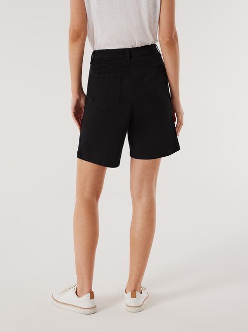 Libby Bermuda Denim Walk Short, Black, hi-res