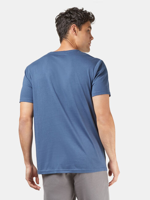 Ivan Short Sleeve Print Crew Tee, Blue, hi-res