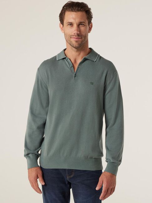 Eric Tipped Long Sleeve Polo