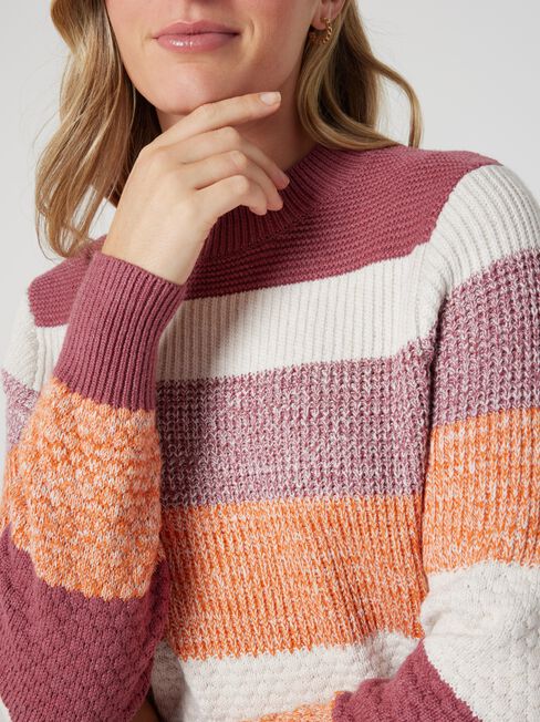 Poppy Multi Twist Knit, Multi Stripe, hi-res