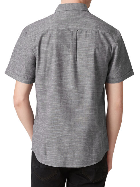 Pablo Short Sleeve Textured Shirt, Grey, hi-res