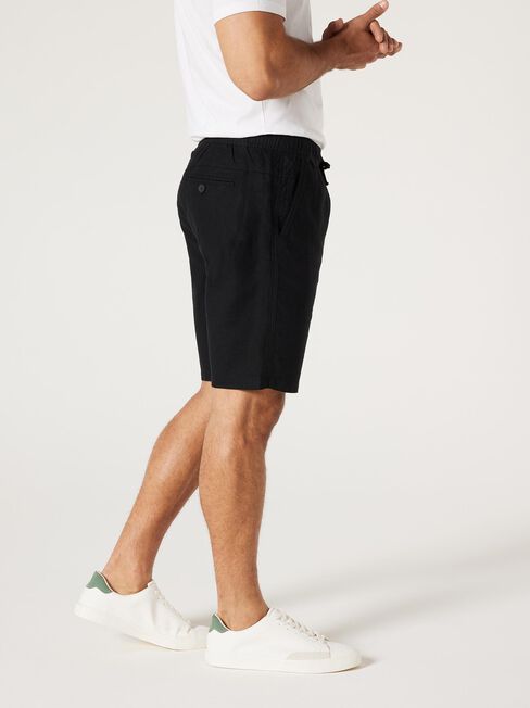 Harris Elastic Waist Short, Black, hi-res