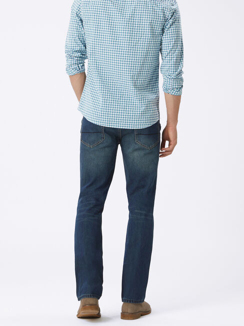 Slim Bootcut Jeans Indigo Ink, Mid Indigo, hi-res