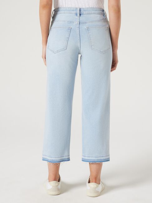 Annie Mid Waisted Straight Capri, Summer Indigo, hi-res