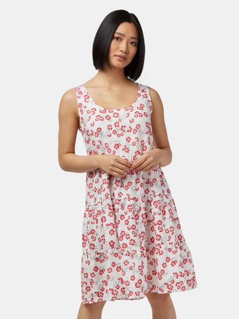 Georgia Tiered Dress, Print, hi-res