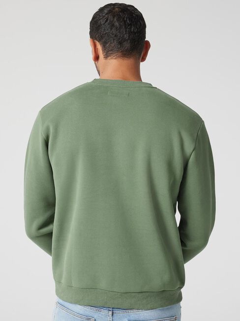 Oli Crew Neck Sweat, Moss, hi-res