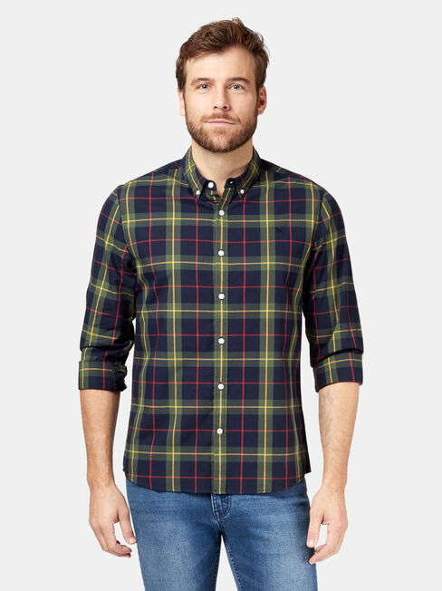 Nash Long Sleeve Check Shirt, Blue, hi-res
