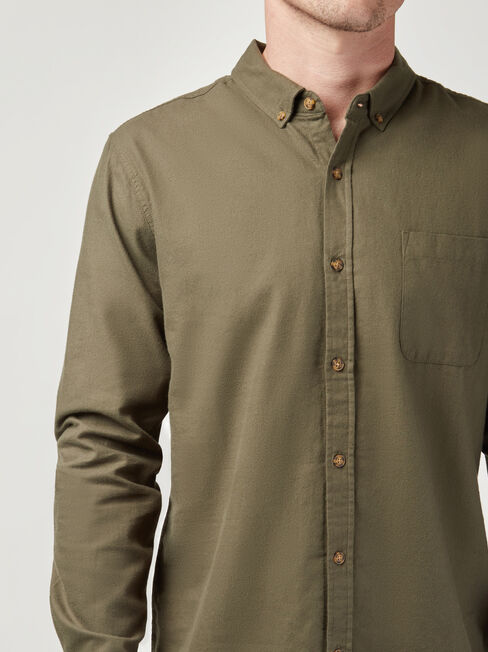 Ainsley Brushed Shirt, Green, hi-res