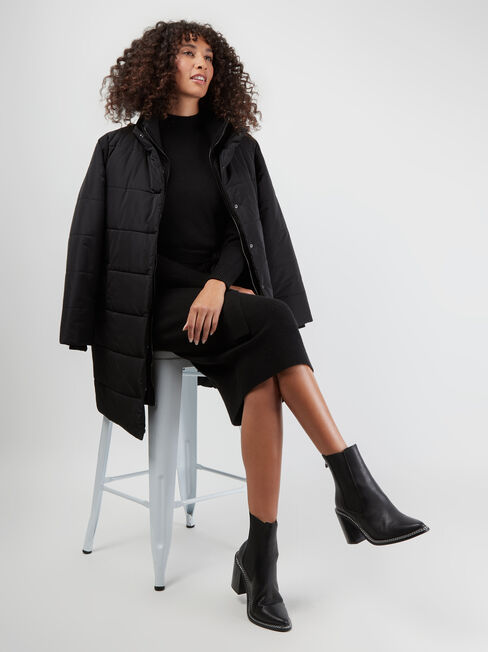 Brea Knit Dress, Black, hi-res