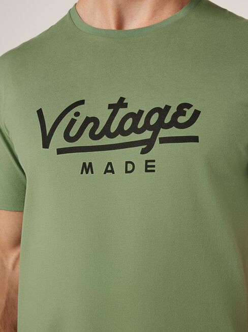 Vintage Made Crew Tee, Green, hi-res