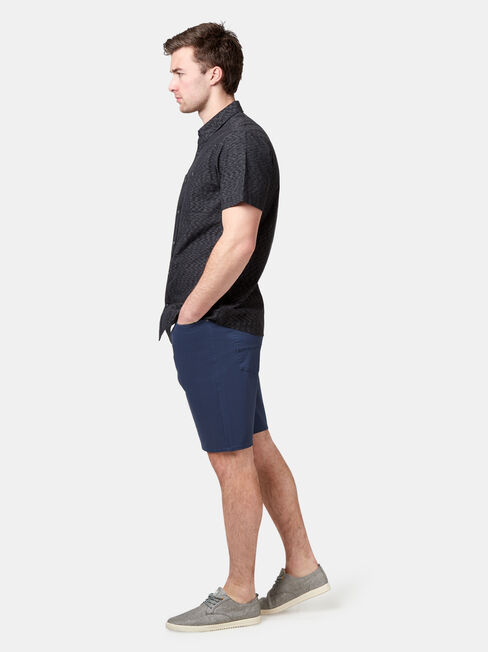 Gus Short Sleeve Textured Shirt, Black, hi-res