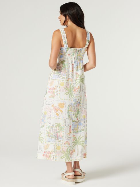 Priya Sleeveless Dress, Print, hi-res
