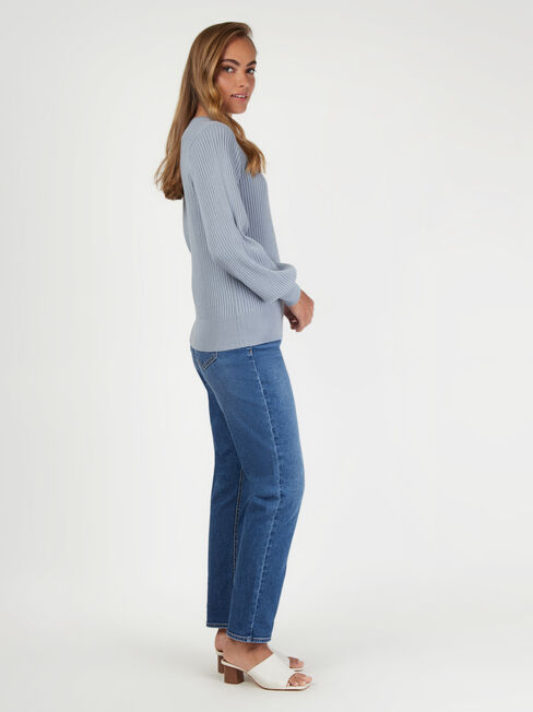 Adriana Rib Knit, Grey, hi-res