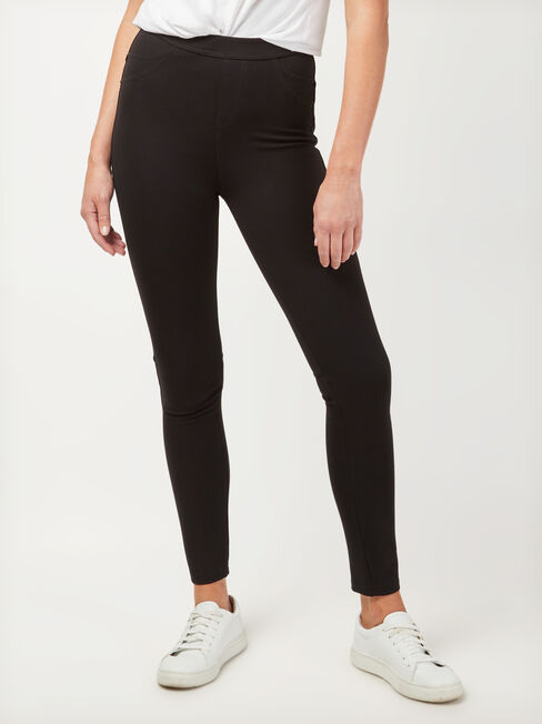 Tara Ponte Pant, Black, hi-res