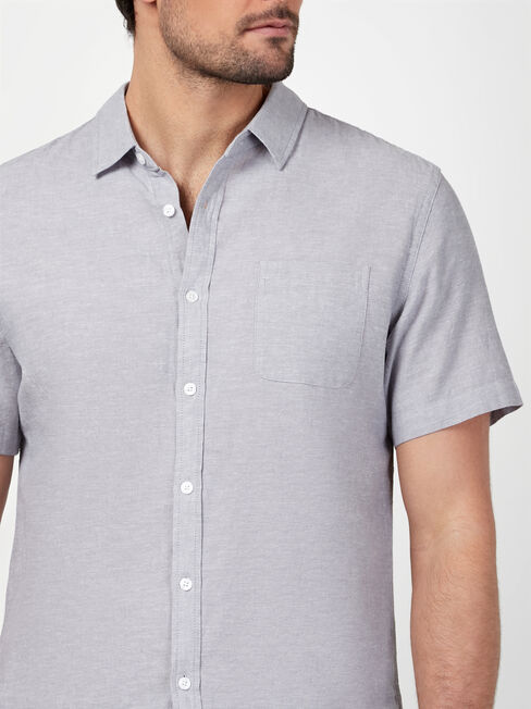SS Wolf Textured Shirt, Grey, hi-res