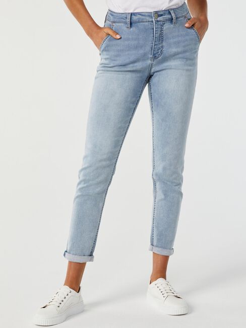 Louisa Slim Boyfriend Jeans, Light Vintage, hi-res