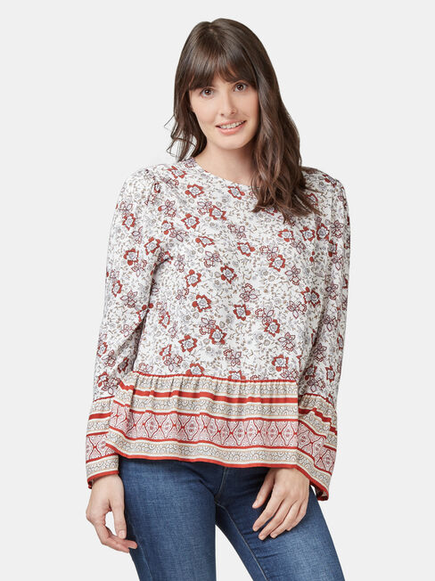Kinsley Lace Detail Blouse, Multi, hi-res