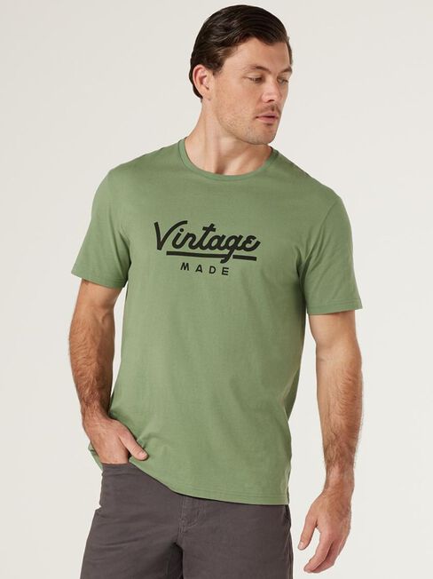 Vintage Made Crew Tee, Green, hi-res