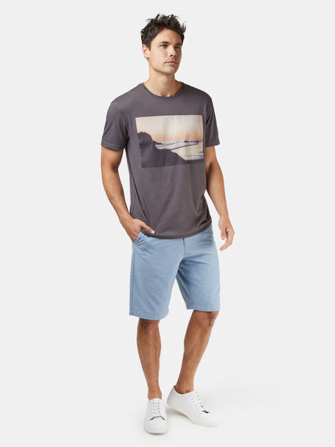 Zion Short Sleeve Print Crew Tee, Grey, hi-res