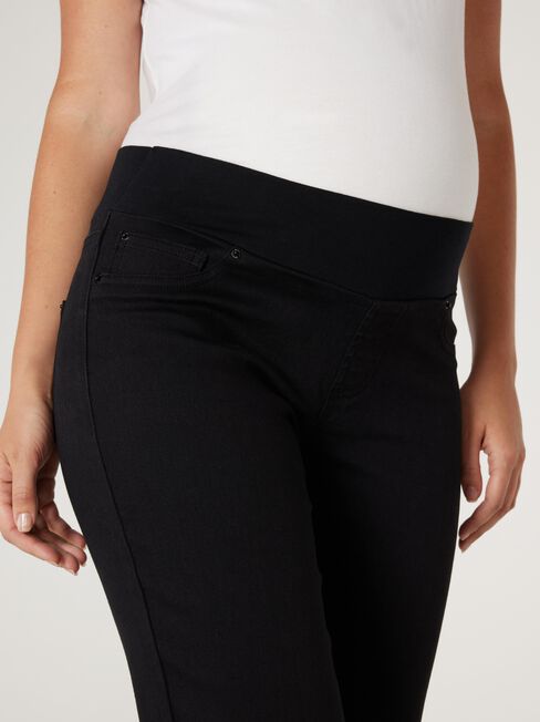 Eden Maternity Straight Jean, Black, hi-res