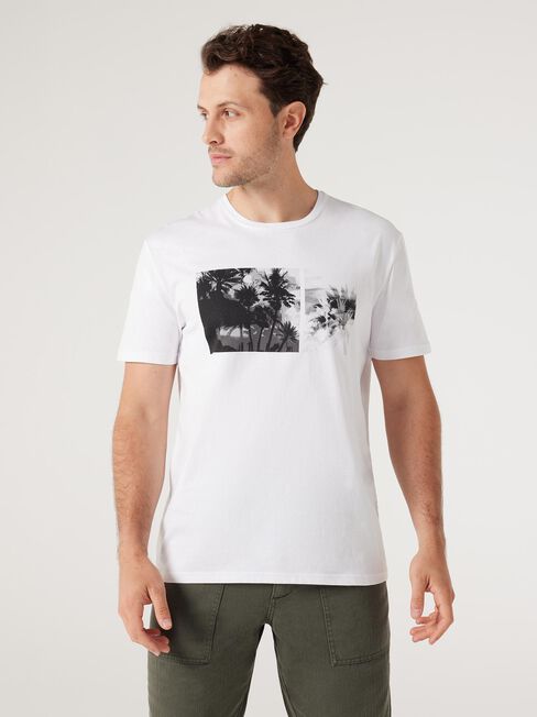 SS Ken Print Crew Tee, White, hi-res