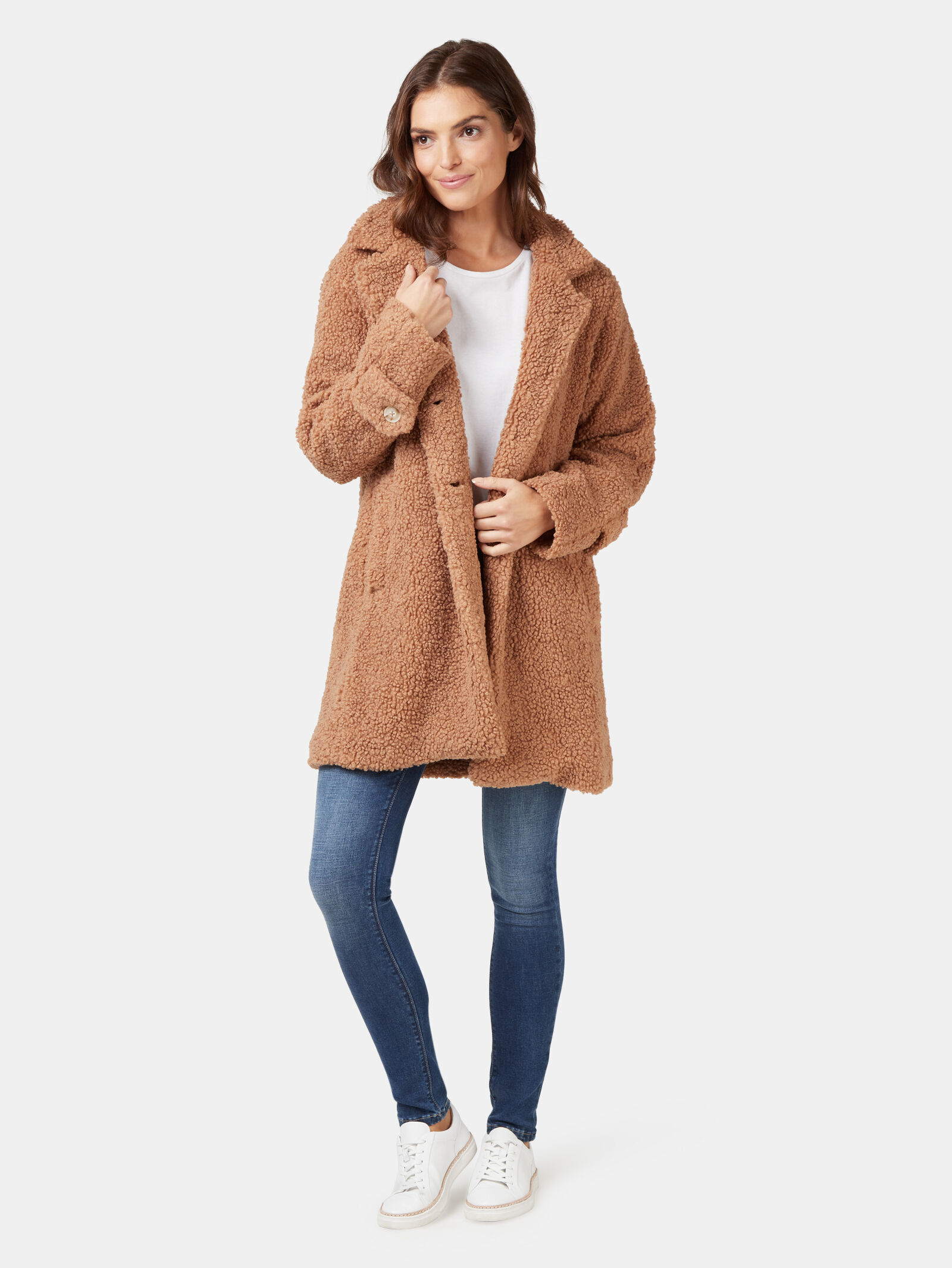 Longline discount teddy jacket