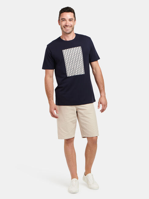 Dylan Short Sleeve Print Crew Tee, Blue, hi-res