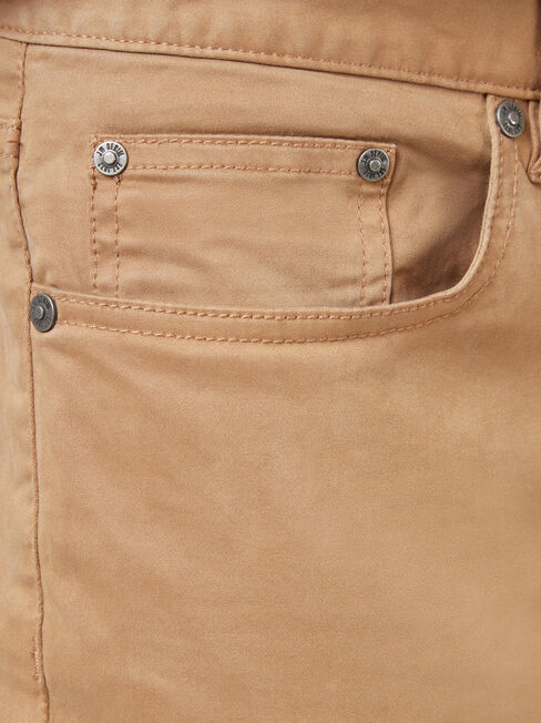 Slim Tapered Jeans Tobacco, Coloured, hi-res