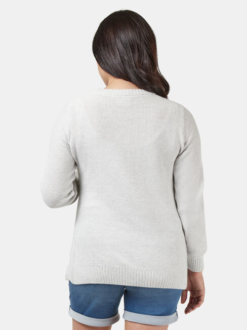 Emily Side Split Maternity Knit, Grey, hi-res