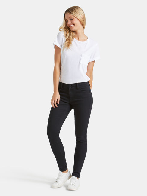 Hip Hugger Skinny Jeans Black Night