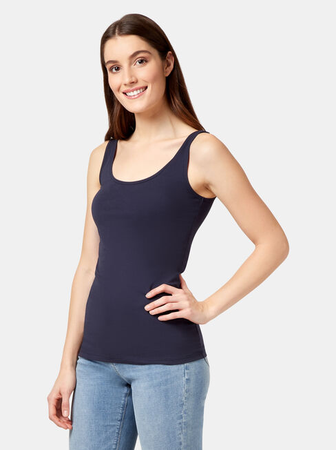 Lola Cotton Basic Tank, Purple, hi-res