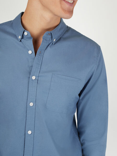 LS Heston Oxford Shirt, Blue, hi-res