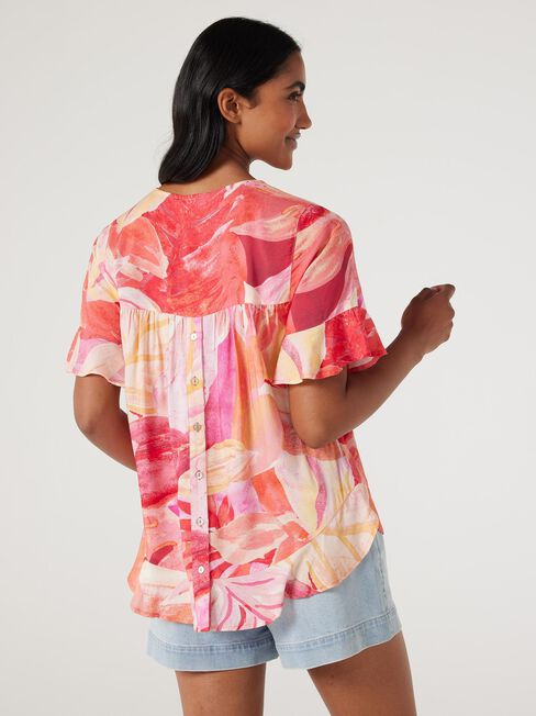 Rhea Floaty Blouse, Summer Sunset, hi-res