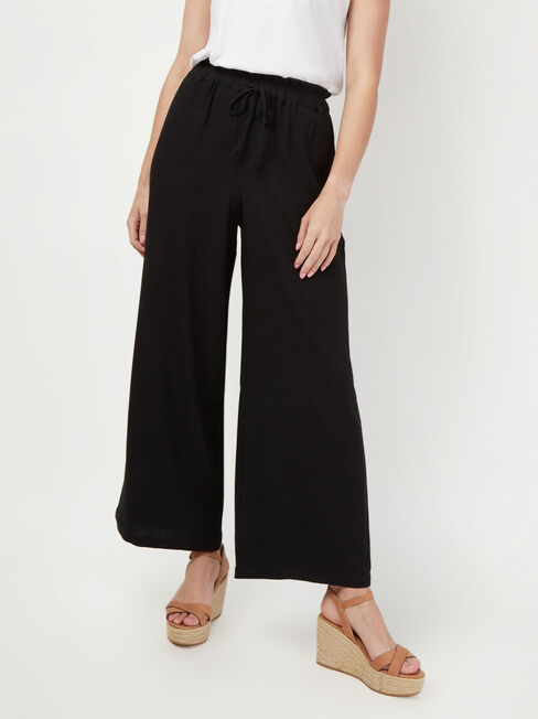 Willow Wide Leg Pant, Black, hi-res