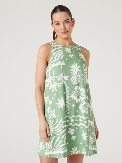 Sophie Shift Dress, Leaf Green, hi-res