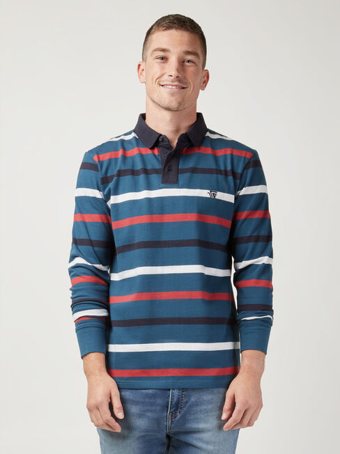 LS Craige Stripe Rugby Polo