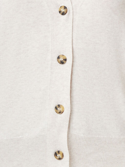 Ava Cropped Cardi, White, hi-res