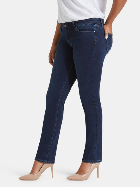 Slim Straight Jeans Deep Sea Blue, Dark Indigo, hi-res