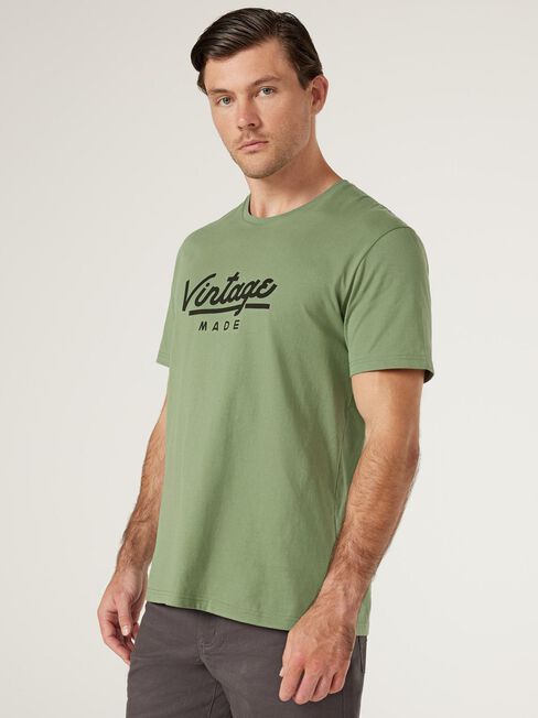 Vintage Made Crew Tee, Green, hi-res