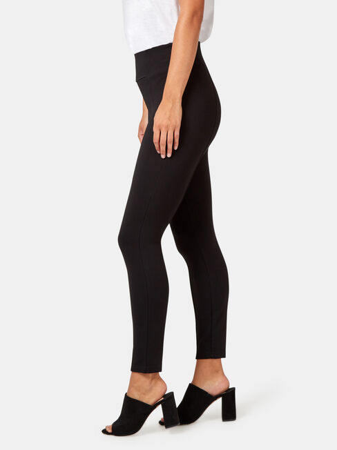 Naomi Tummy Trimmer Ponte Pant, Black, hi-res